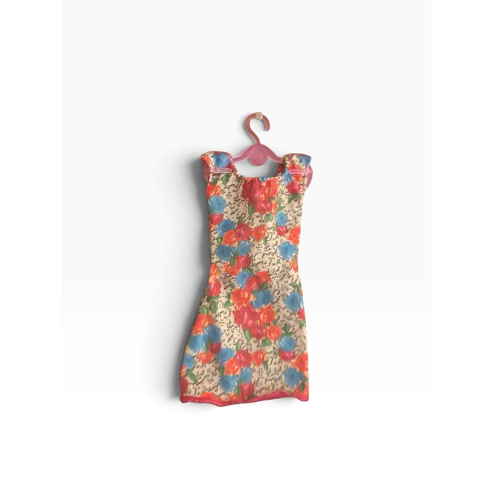 Barbie Doll Strollin Pups Floral Dress Only Mattel 2018 Pink Orange Teal